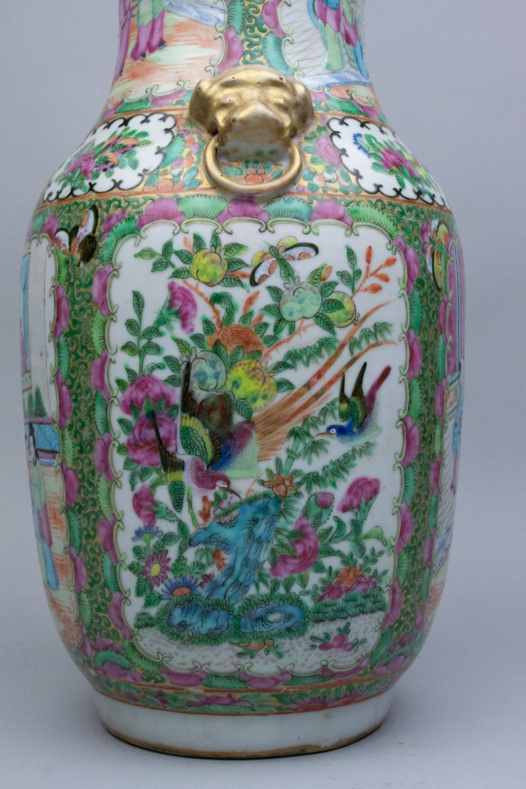 Cantonese Baluster Famille Rose Vase