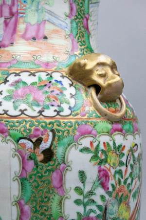 Cantonese Baluster Famille Rose Vase