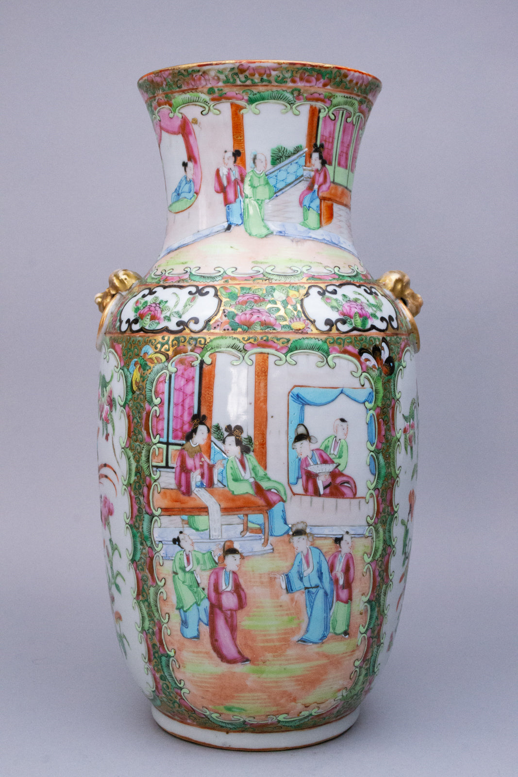 Cantonese Baluster Famille Rose Vase