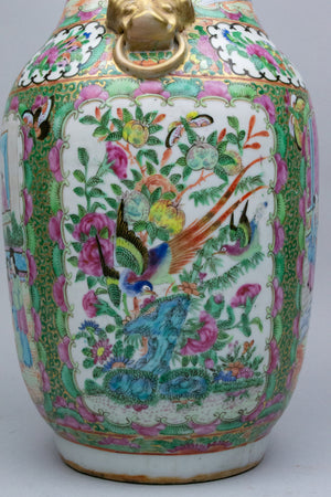 Cantonese Baluster Famille Rose Vase
