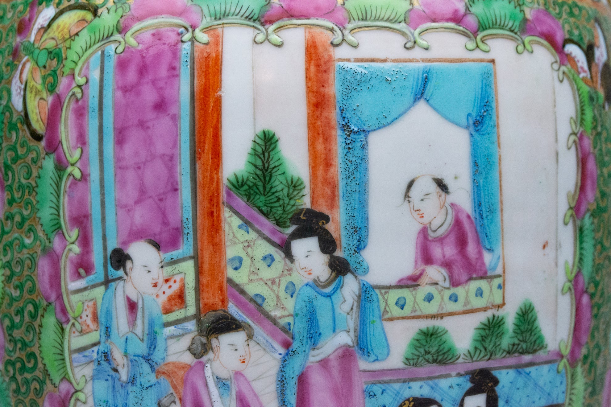 Cantonese Baluster Famille Rose Vase