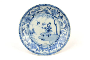 Small Kangxi Plate - Fisherman