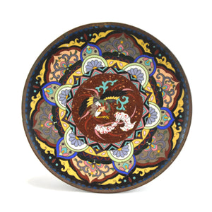 Meiji Cloisonne Plate - Phoenix