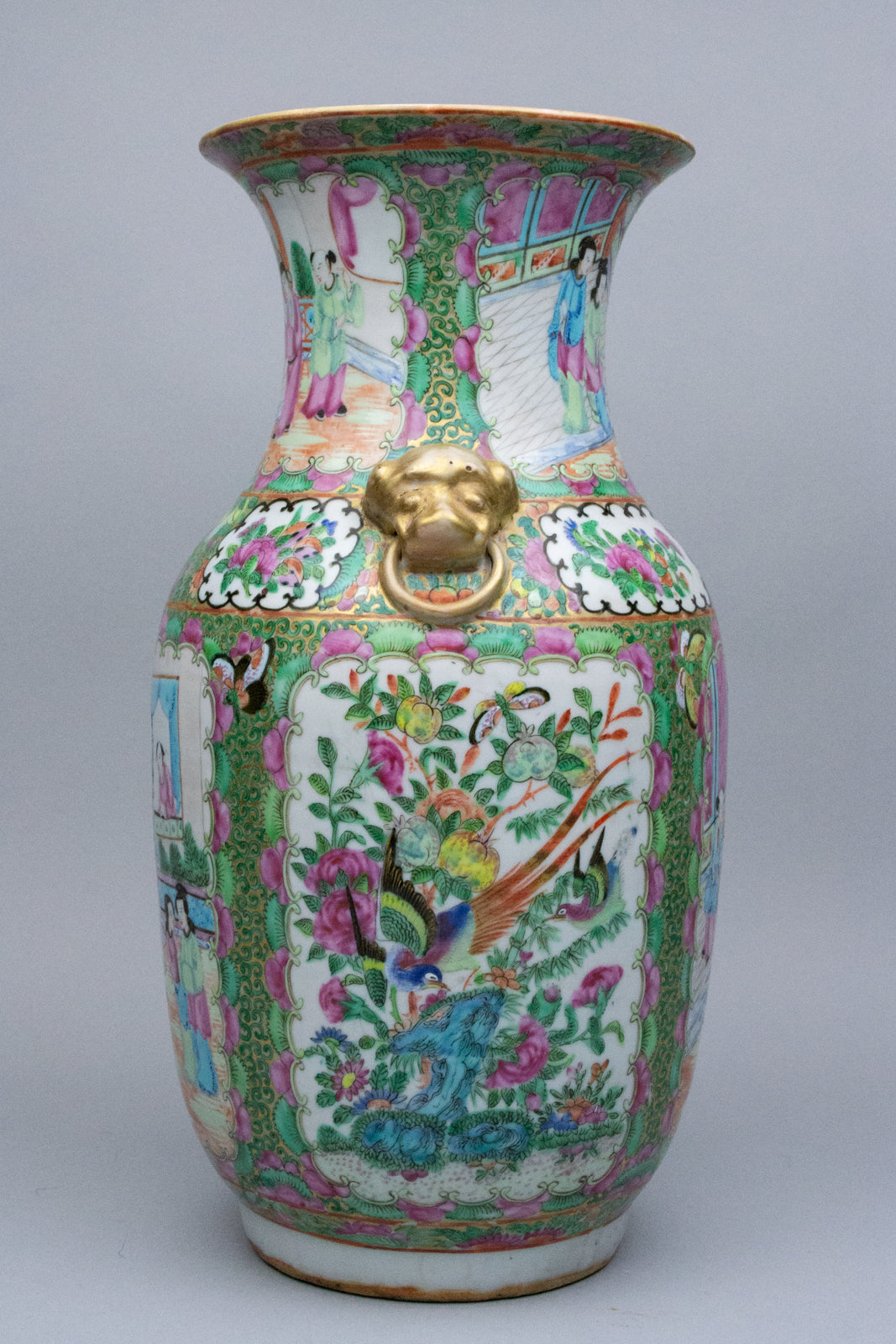 Cantonese Baluster Famille Rose Vase