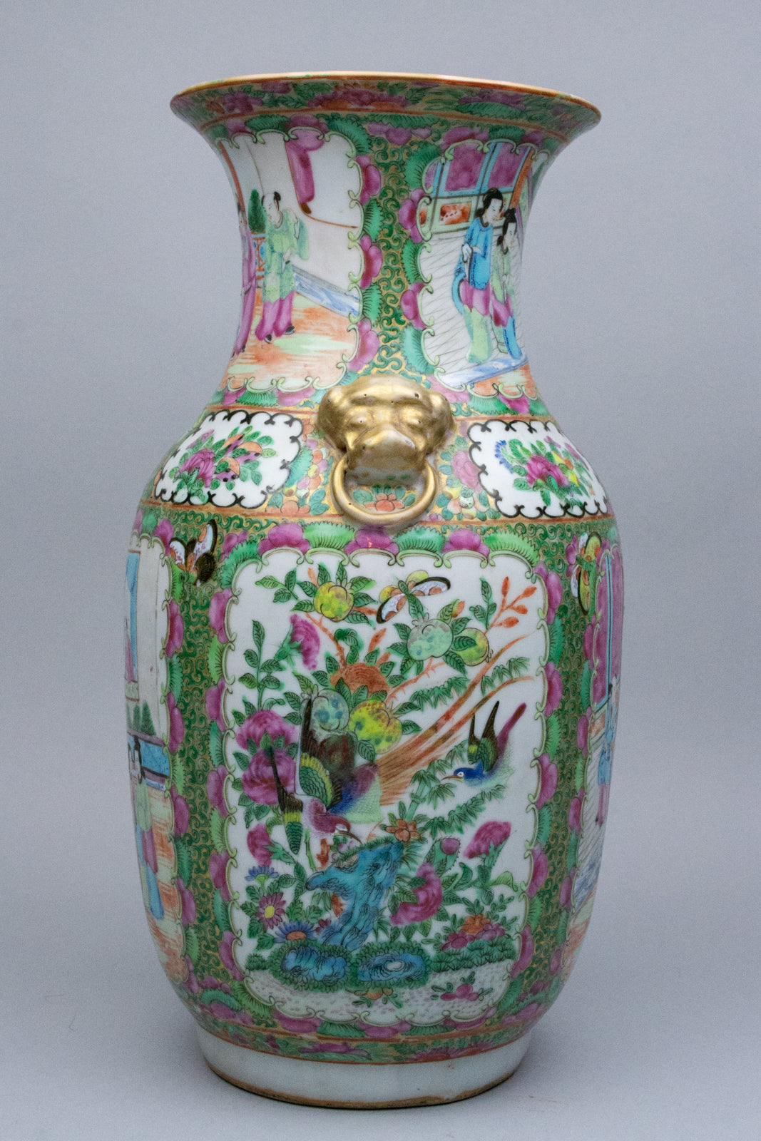 Cantonese Baluster Famille Rose Vase