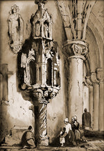 Two Watercolours in Sepia & Ink