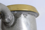 Half Pint Pewter Measure with a Brass Rim
