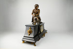 Antique French Clock with Bronze Figure of Virgile