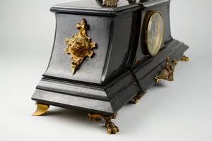 Antique French Clock with Bronze Figure of Virgile