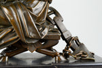 Antique French Clock with Bronze Figure of Virgile