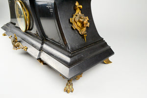 Antique French Clock with Bronze Figure of Virgile