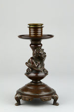 Bronze Chimera Candlestick