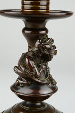 Bronze Chimera Candlestick