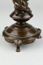 Bronze Chimera Candlestick