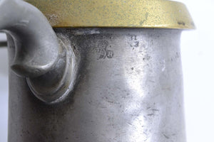 Quart Pewter Measure with a Brass Rim