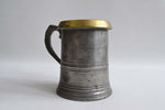 Quart Pewter Measure with a Brass Rim