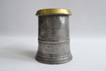 Quart Pewter Measure with a Brass Rim