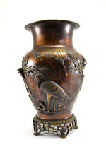 Japanese Bronze Meiji Vase