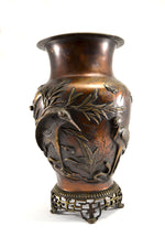 Japanese Bronze Meiji Vase