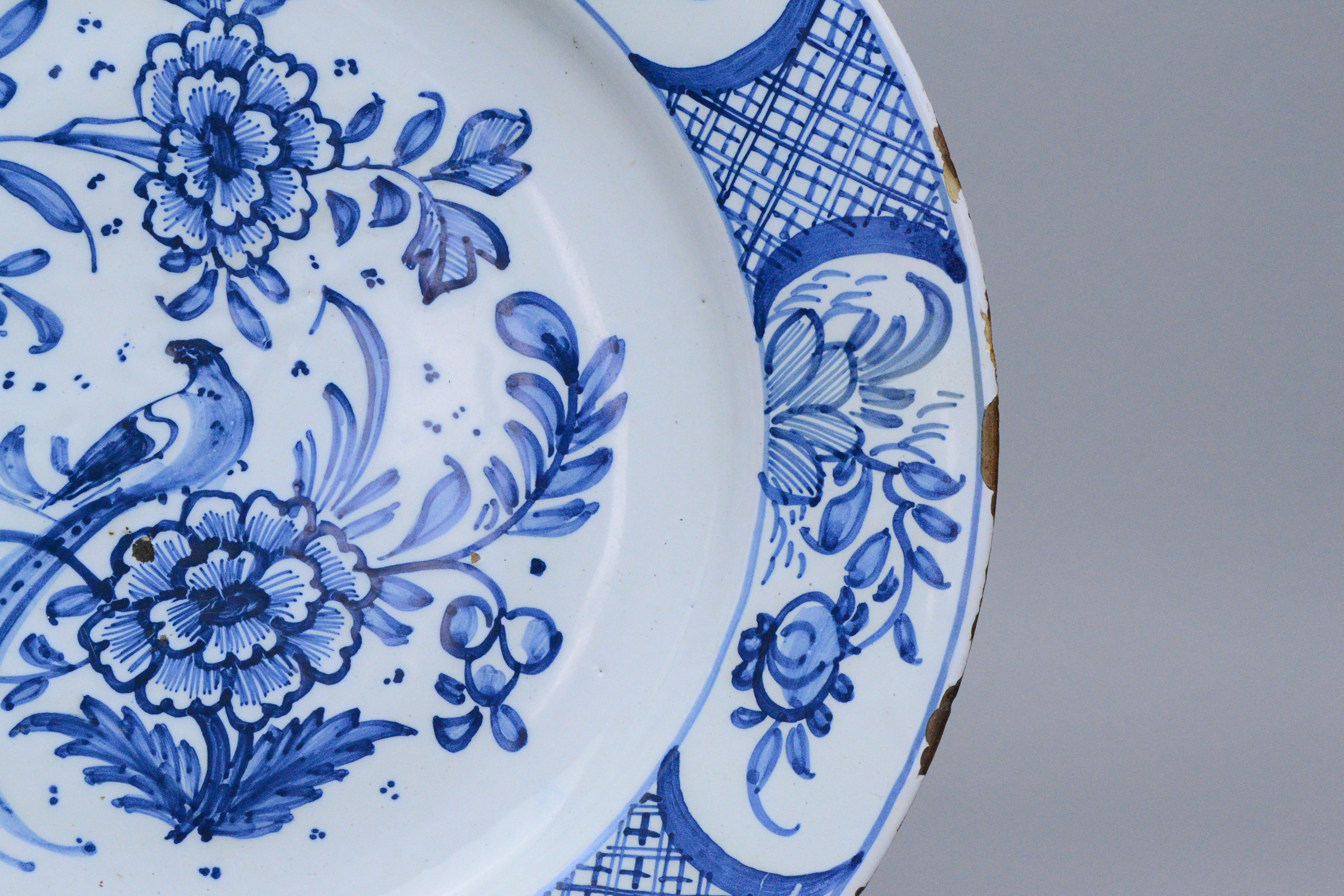 Large 18th Century Delft Plate