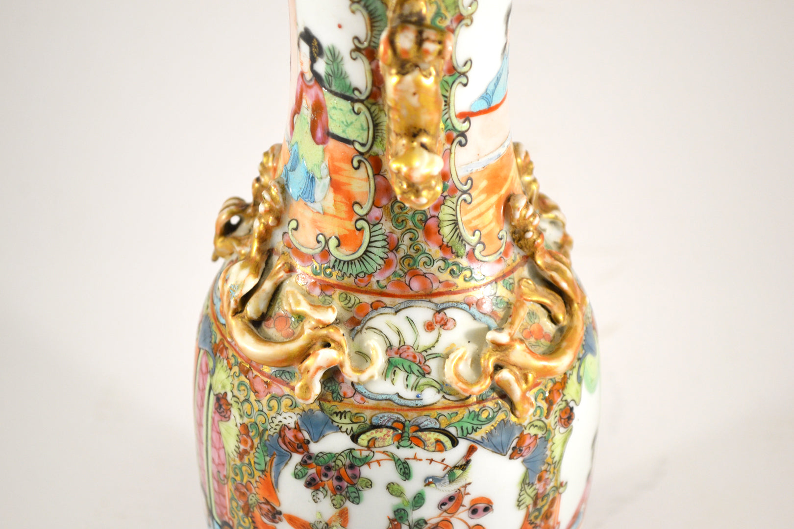 19th Century Famille Rose Vase Lamp