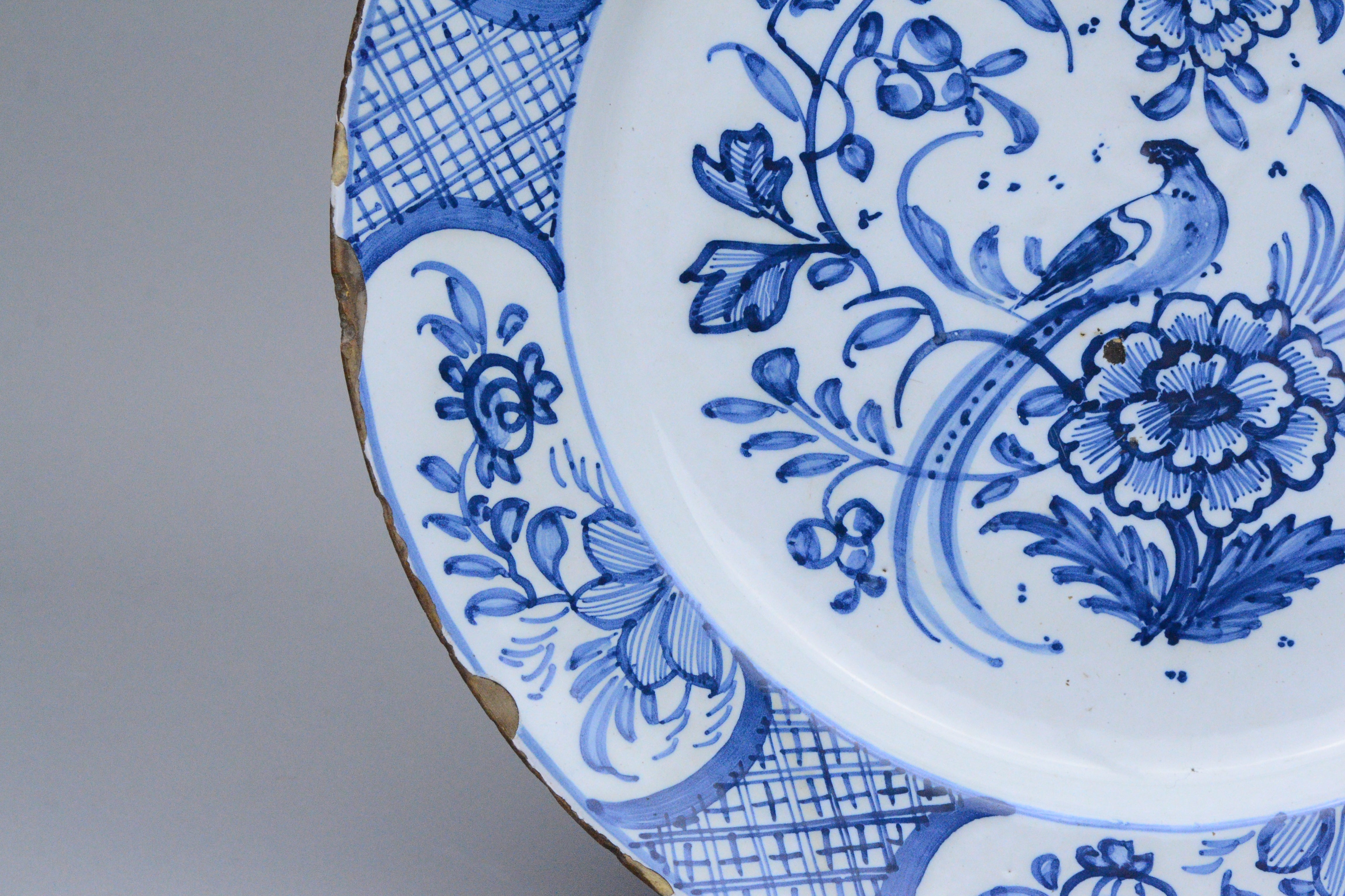 Large 18th Century Delft Plate
