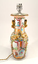 19th Century Famille Rose Vase Lamp