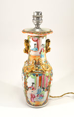 19th Century Famille Rose Vase Lamp