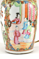 19th Century Famille Rose Vase Lamp