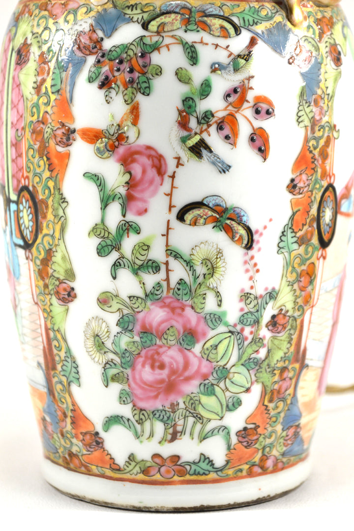 19th Century Famille Rose Vase Lamp