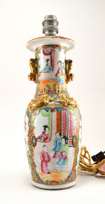 19th Century Famille Rose Vase Lamp