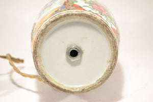 19th Century Famille Rose Vase Lamp