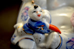 Porcelain Laughing Buddha Figure with Five Children