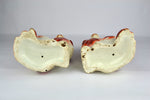 Antique English Victorian Staffordshire Pottery "Comforter" Spaniels