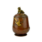 Meiji Bronze Tea Caddy