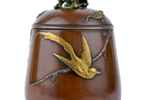 Meiji Bronze Tea Caddy