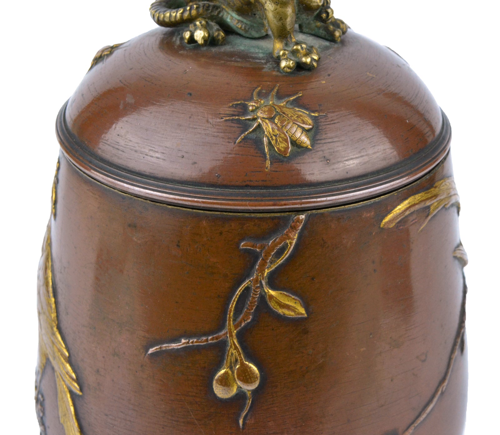 Meiji Bronze Tea Caddy