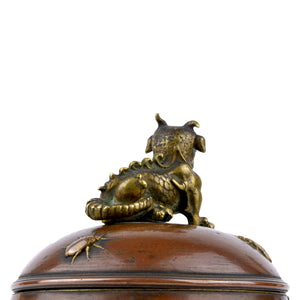 Meiji Bronze Tea Caddy