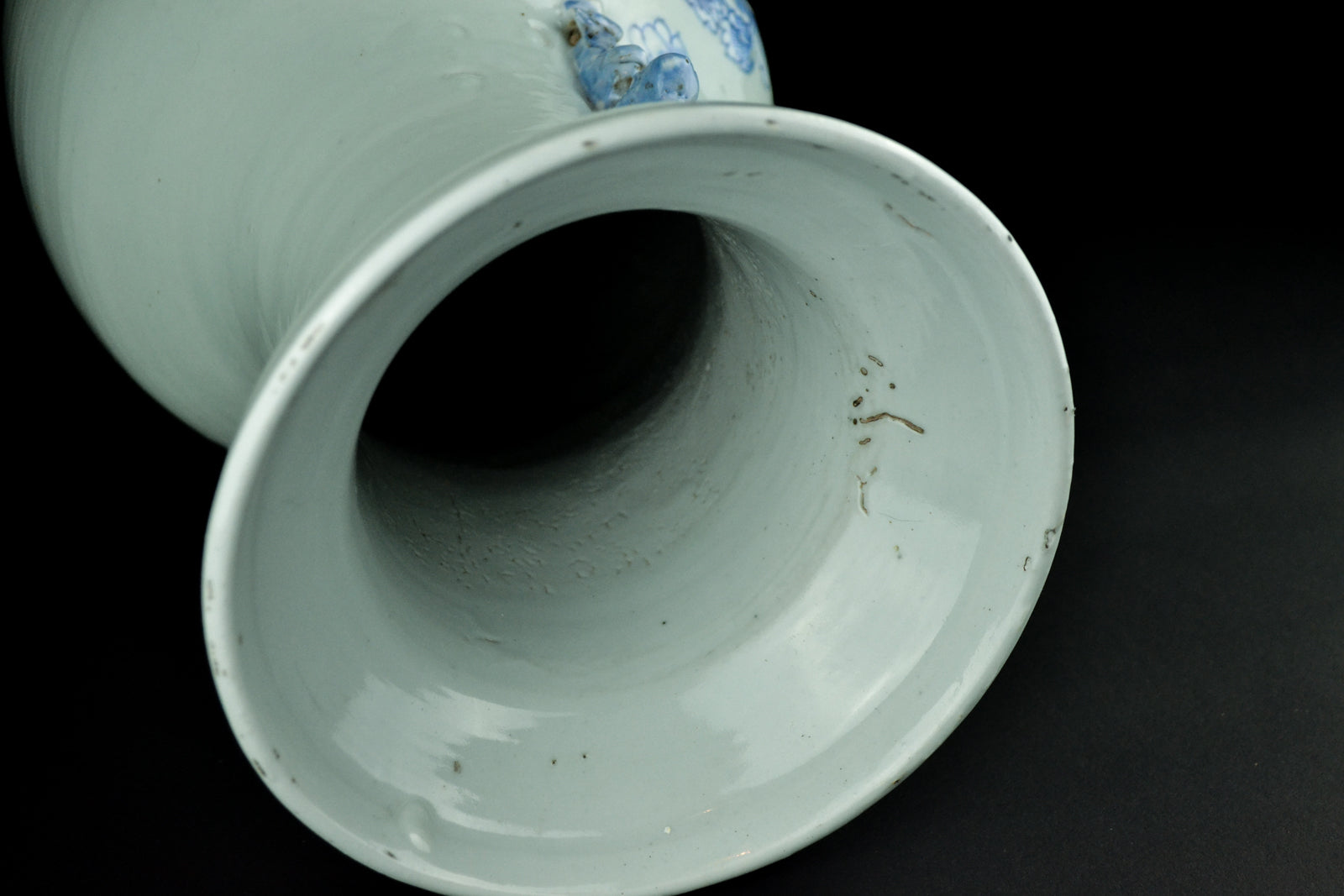 Celadon Blue & White Vase