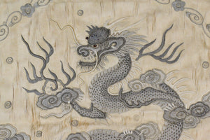 Chinese Silk Embroidery - Dragon with Flaming Pearl