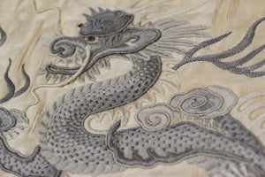 Chinese Silk Embroidery - Dragon with Flaming Pearl