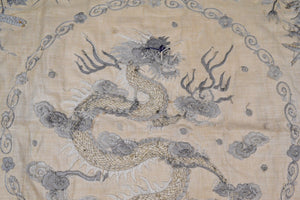 Chinese Silk Embroidery - Dragon with Flaming Pearl