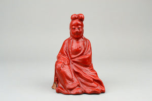 Meiji Period Cinnabar Lacquered Guanyin