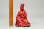 Meiji Period Cinnabar Lacquered Guanyin