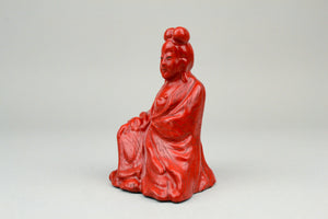 Meiji Period Cinnabar Lacquered Guanyin