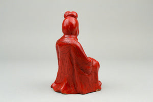 Meiji Period Cinnabar Lacquered Guanyin