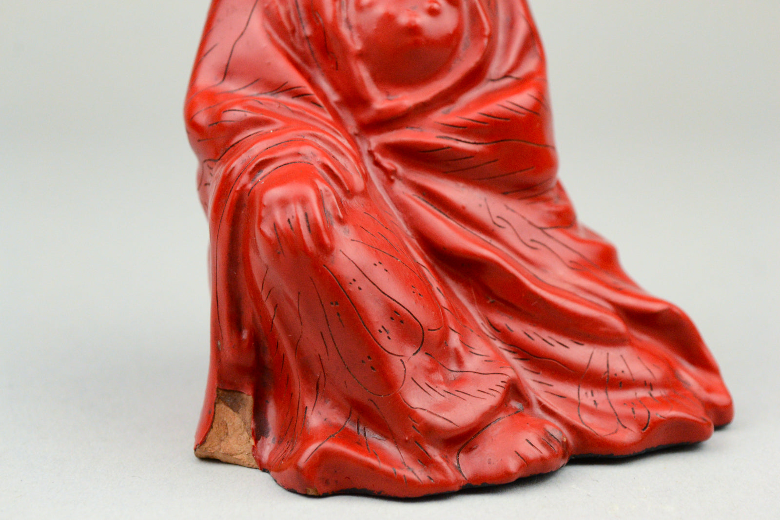 Meiji Period Cinnabar Lacquered Guanyin