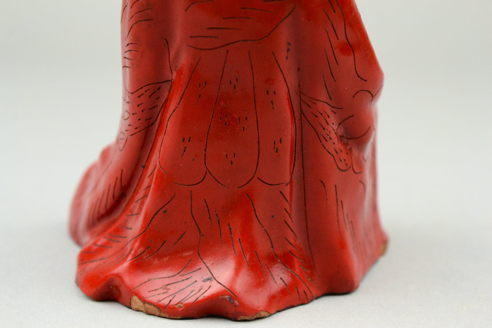 Meiji Period Cinnabar Lacquered Guanyin