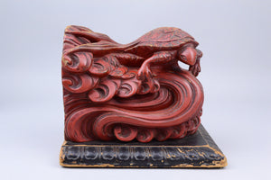 Meiji Lacquered Minogame Bookends