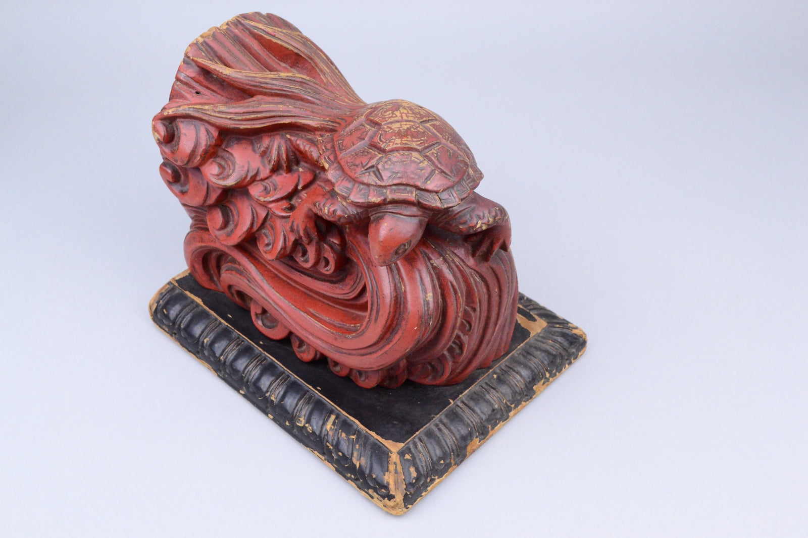 Meiji Lacquered Minogame Bookends